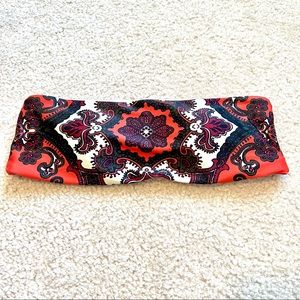 NWOT ZAFUL Paisley Bandeau Bikini Top—SZ. Small